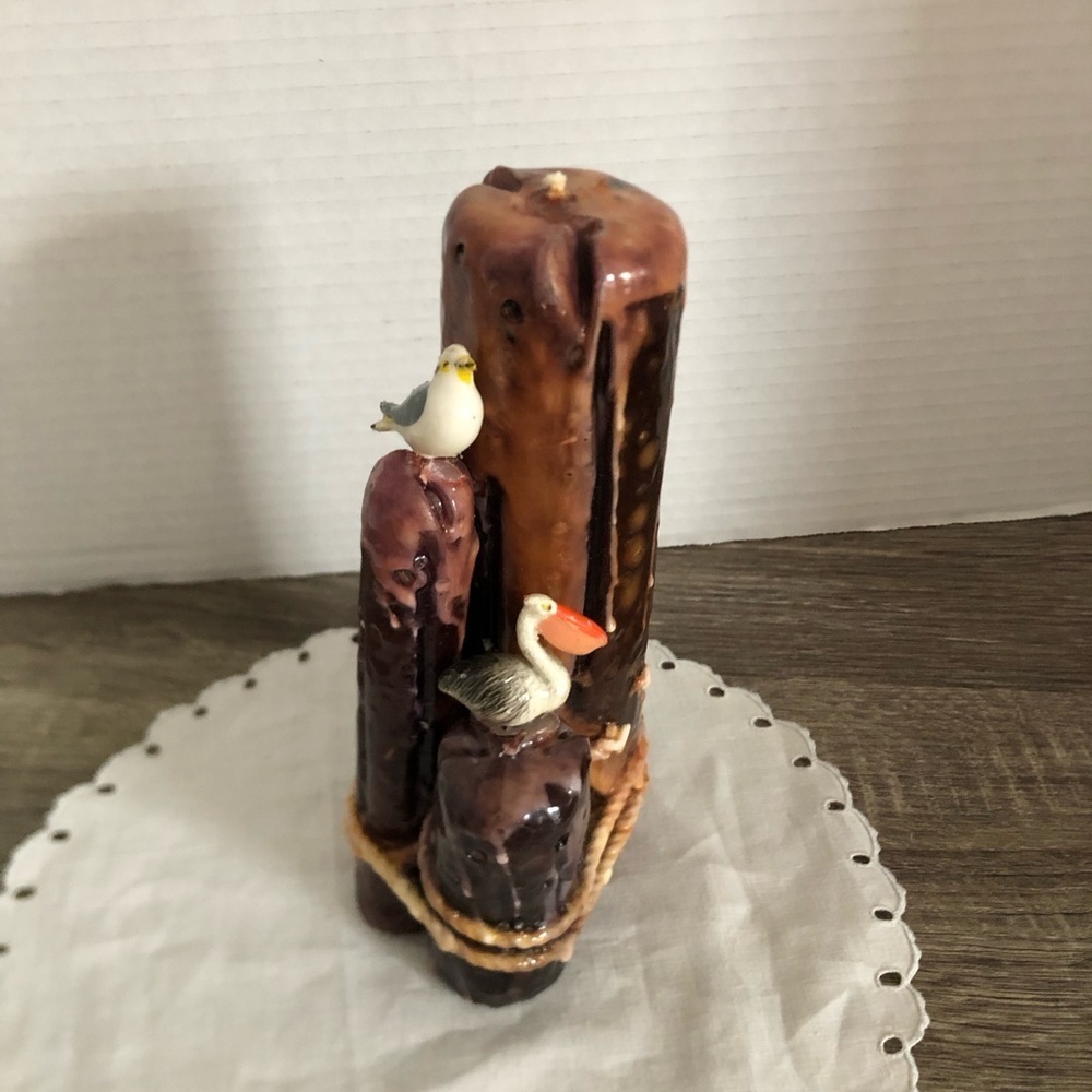 Vtg Nautical Themed Molded Candle